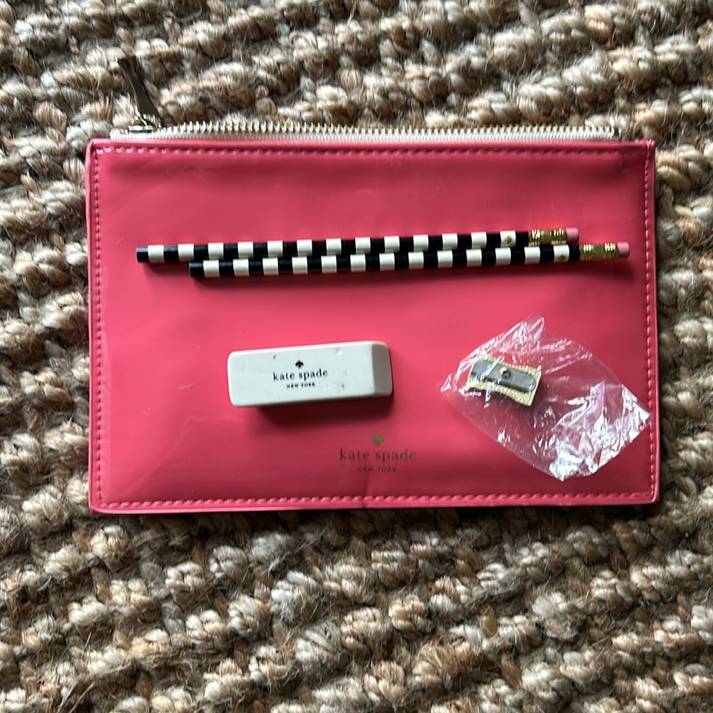 Kate Spade Same Mistakes pencil pouch case set - Picture 3 of 8